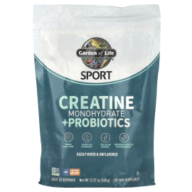 Garden of Life, Sport, Creatine Monohydrate + Probiotics, Unflavored, 12.27 oz (348 g)