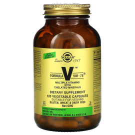 Solgar, Formula V, VM-75, Multiple Vitamins with Chelated Minerals, 120 Vegetable Capsules