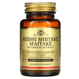 Solgar Reishi Shiitake Maitake Mushroom Extract - 50 Vegetable Capsules