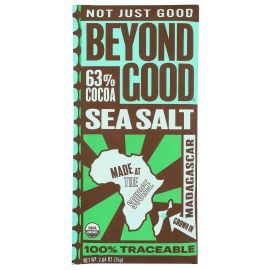 Beyond Good Organic 72% Sea Salt & Nibs Microbatch Chocolate Bar - 2.12 oz