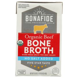 Bonafide Provisions Organic No Salt Added Beef Bone Broth - 16.9 oz