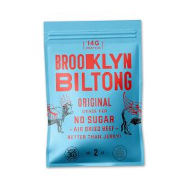 Brooklyn Biltong, Air Dried Grass Fed Beef Snack, Original - 8 oz