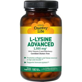 Country Life L-Lysine Advanced 180 Vegan Caps