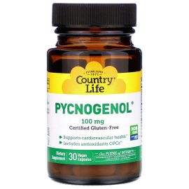 Country Life Pycnogenol Certified Gluten-Free - 100 mg - 30 Vegan Capsules