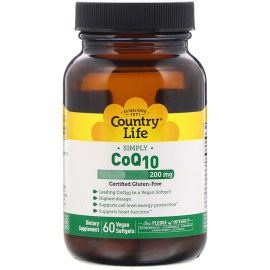Country Life CoQ10 - 200 mg - 60 Vegan Softgels