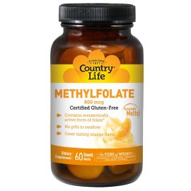 Country Life Methylfolate Orange 800 mcg 60 Smooth Melts