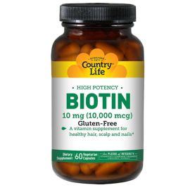 Country Life Biotin 10 mg 60 Vegetarian Capsules