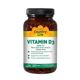 Country Life Vitamin D3 - 5000 IU - 200 Softgels