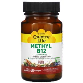 Country Life Methyl B12 Cherry - 5000 mcg - 60 Lozenges