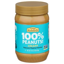 Crazy Richard's 100% All-Natural Vegan Peanut Butter, Creamy & Crunchy