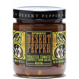 Desert Pepper Roasted Tomato Chipotle Corn Salsa, Medium - 16 oz