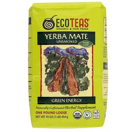 Eco Teas Organic Yerba Mate, Unsmoked Loose Tea - 1 lb
