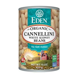 Eden Organic Cannellini White Kidney Beans, No Salt Added - 15 oz