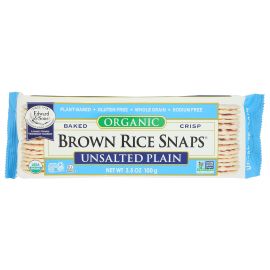 Edward & Sons Organic Brown Rice Snaps, Gluten Free Unsalted Plain - 3.5 oz