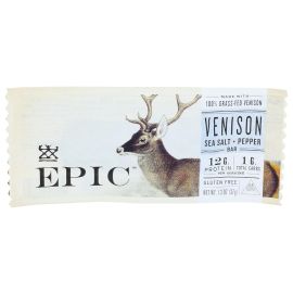 Epic Grass-Fed Venison Bar, Sea Salt & Pepper - 1.3 oz