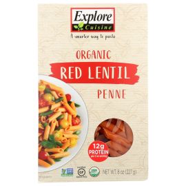 Explore Cuisine Organic Red Lentil Penne - 8 oz
