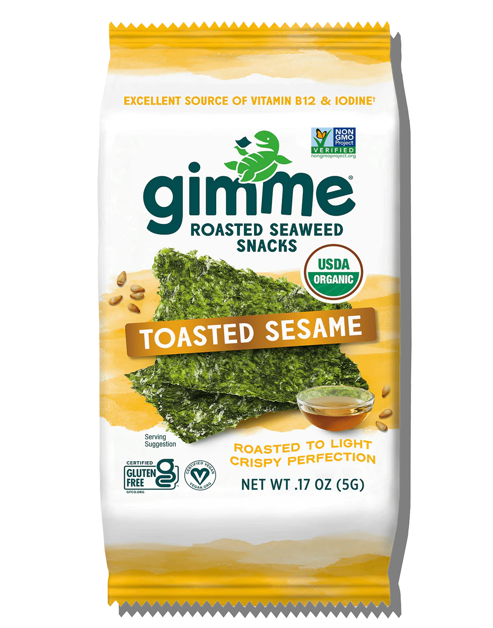 GimMe Organic Roasted Seaweed, Toasted Sesame - 0.35 oz