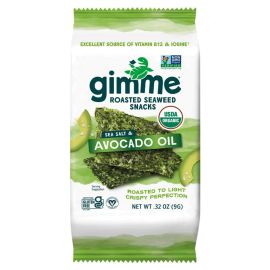 Gimme Organic Premium Roasted Seaweed Snacks, Sea Salt & Avocado Oil - 9 g