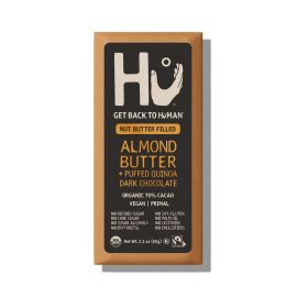 Hu Dark Chocolate Bar, Almond Butter + Puffed Quinoa - 2.1 oz