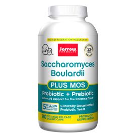 Jarrow Formulas Saccharomyces Boulardii plus MOS - 5 billion CFU - 90 Veggie Capsules