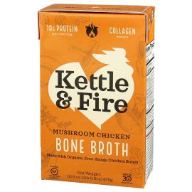 Kettle & Fire Mushroom Chicken Bone Broth - 16.2 oz