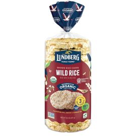 Lundberg Brown Rice Cakes Organic Whole Grain, Wild Rice - 8.5 oz