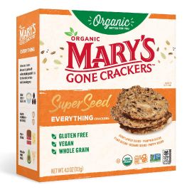 Mary's Gone Crackers Organic Super Seed Crackers, Everything - 4 oz