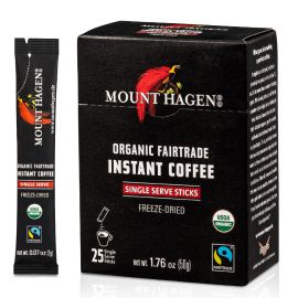 Mount Hagen Organic Fairtrade Instant Coffee Single Serve Sticks