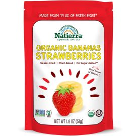 Natierra Organic Freeze Dried Bananas & Strawberries - 1.8 oz