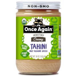 Once Again Organic Unsweetened Tahini, Creamy - 16 oz