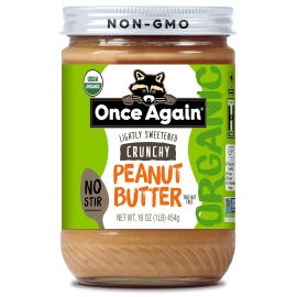 Once Again Peanut Butter, Crunchy Lightly Sweetened - 16 oz
