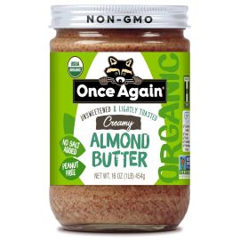 Once Again Creamy Organic Almond Butter, Lightly Toasted - 16 oz