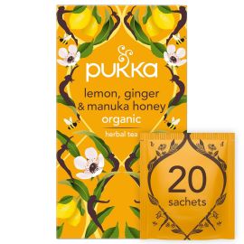 Pukka Herbs Organic Lemon, Ginger & Manuka Honey Herbal Tea