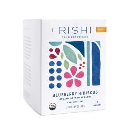 Rishi Tea Organic Blueberry Hibiscus Botanical Blend, Caffeine Free - 15 Sachets