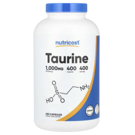 Nutricost, Taurine, 1,000 mg , 400 Capsules