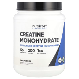 Nutricost Creatine Monohydrate Powder Unflavored - 2.2 lbs