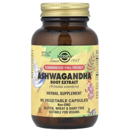 Solgar Ashwagandha Root Extract - 60 Vegetable Capsules