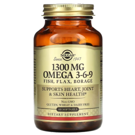 Solgar, Omega 3-6-9, 1,300 mg, 60 Softgels