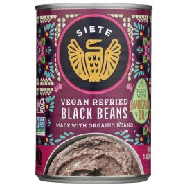 Siete Vegan Refried Black Beans with Avocado Oil - 16 oz