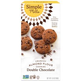 Simple Mills Crunchy Almond Flour Cookies, Double Chocolate - 5.5 oz