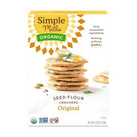 Simple Mills Organic Seed Flour Crackers, Original - 4.25 oz