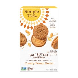 Simple Mills Nut Butter Stuffed Sandwich Cookies, Creamy Peanut Butter - 6.7 oz