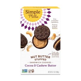 Simple Mills Nut Butter Stuffed Sandwich Cookies, Cocoa & Cashew Butter - 6.7 oz