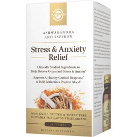 Solgar Stress & Anxiety Relief Ashwagandha and saffron 30 Tablets