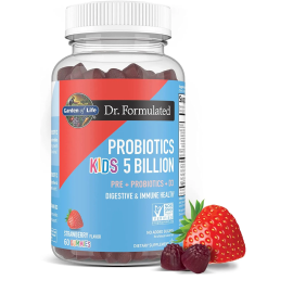 Garden of Life Kids Dr. Formulated Probiotics Pre + Pro + D3 Strawberry - 5 billion - 60 Gummies