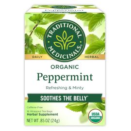 Traditional Medicinals Organic Peppermint Herbal Tea - 16 Tea Bags