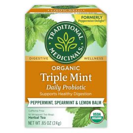 Traditional Medicinals Organic Probiotic Triple Mint Tea - 16 Tea Bags