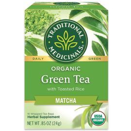 Traditional Medicinals Green Tea Matcha with Toasted Rice - 16 Tea Bags
