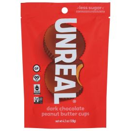 Unreal Peanut Butter Cups, Dark Chocolate - 4.2 oz