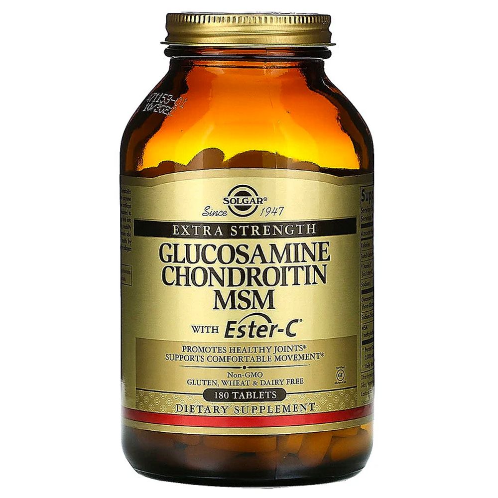 Solgar Glucosamine Chondroitin MSM with Ester-C 180 Tablets - Organic ...